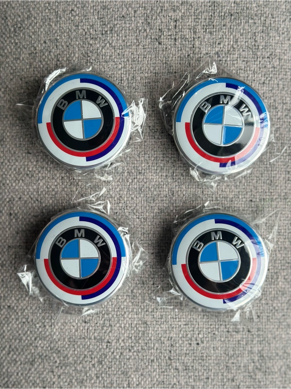 4x Bmw 50th Anniversary Car Wheel Hub Center Cover Rim Caps 56mm